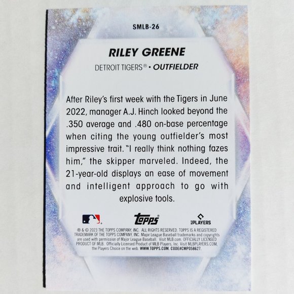 Detroit Tigers (Riley Greene) - BSBL [10_RG1] - Rookie Card (RC) - Picture 3 of 3